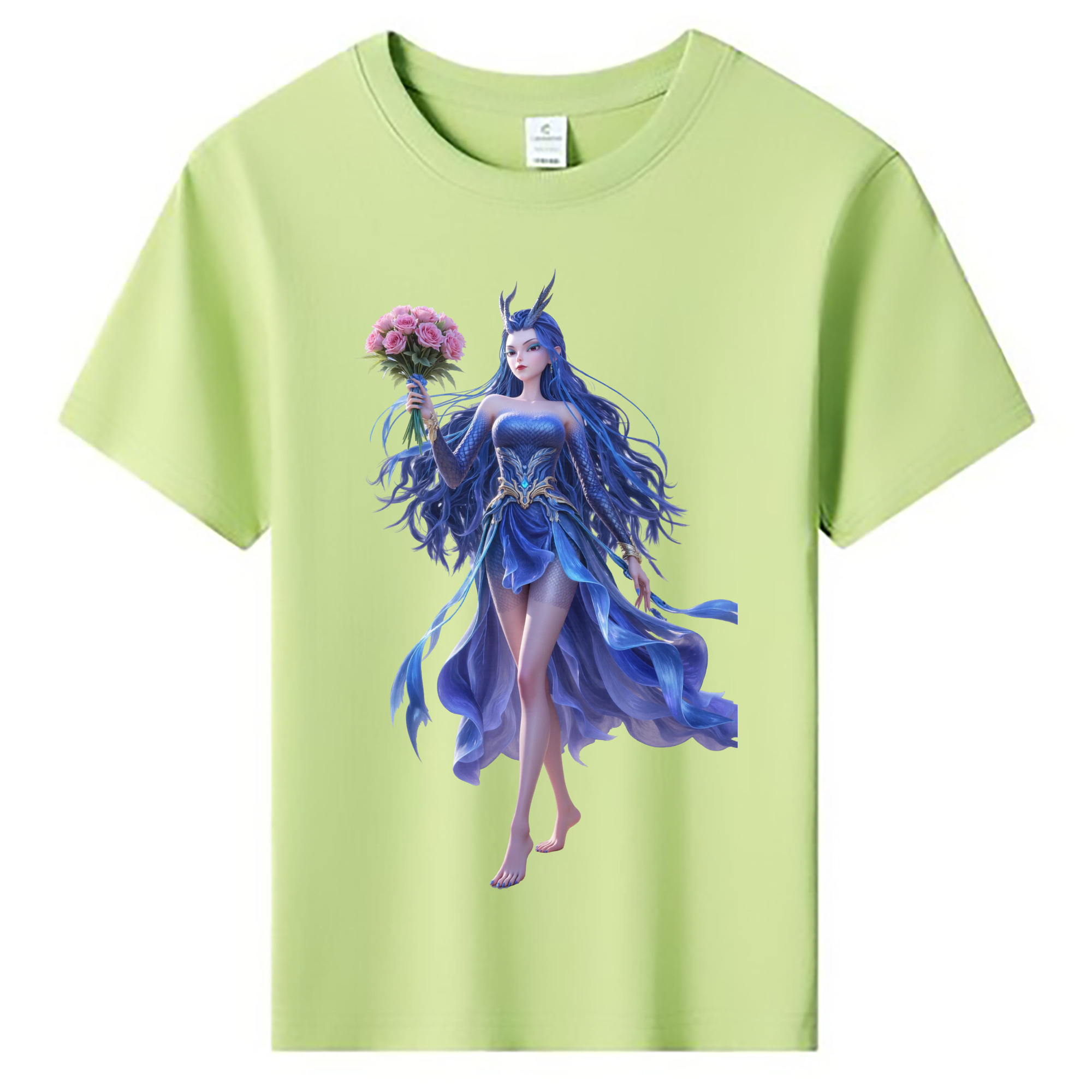 （画像用） Ne Zha 2 ナタ 魔童の大暴れ 綿100％キッズTシャツ（フロントプリント）